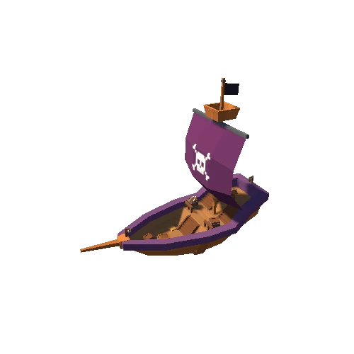 Pirate Ship 03 Skeleton B Purple